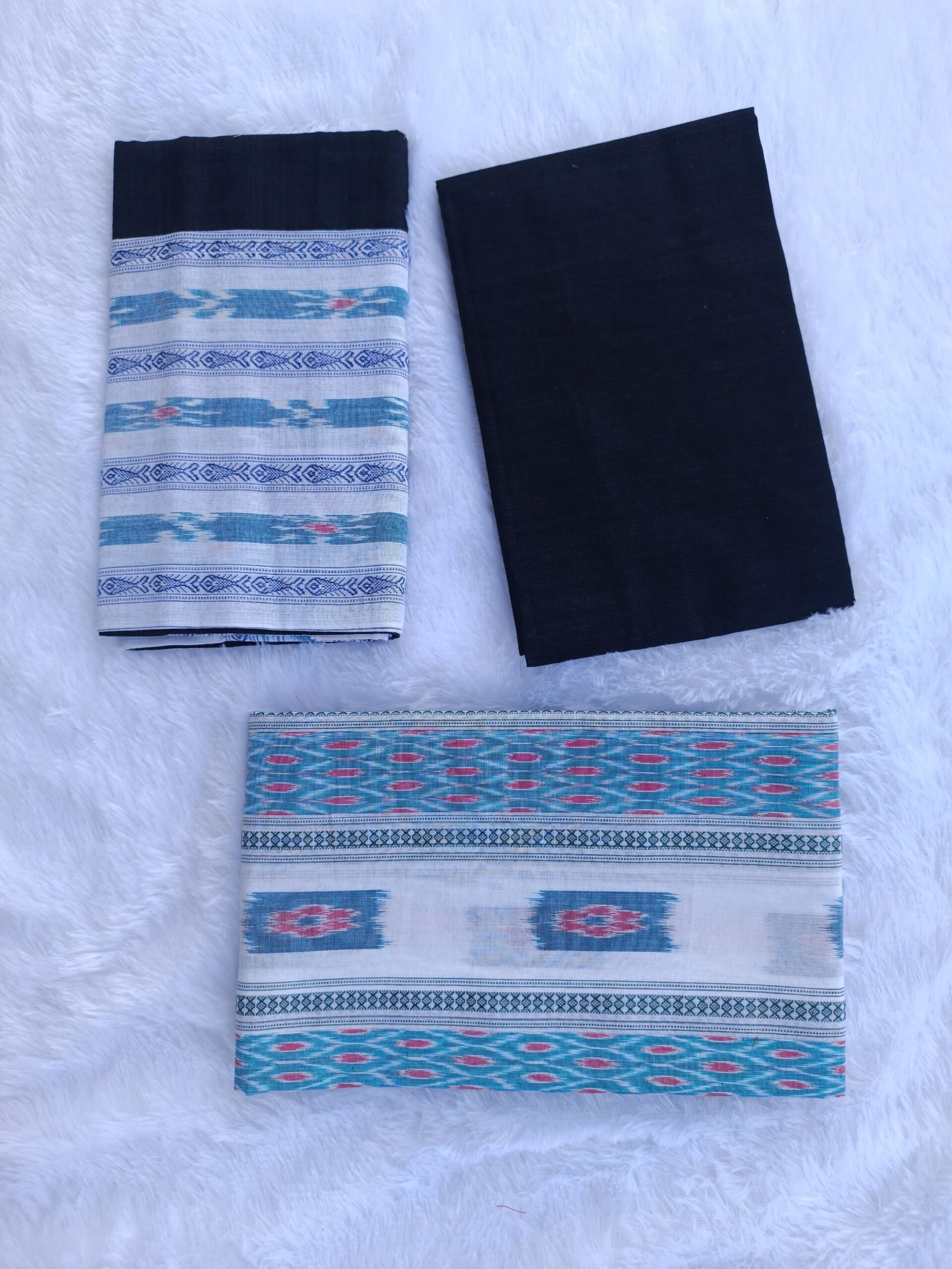 3pcs White Black cotton dress/kurti set